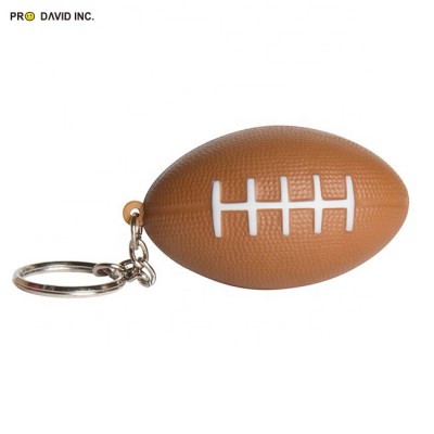 PU Memory Foam American Football With Keychain Promotional Anti Stress Reliever Toy Ball