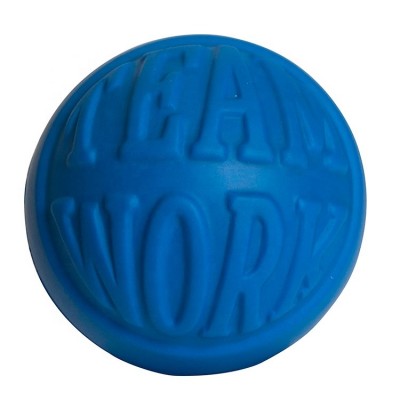 PU Round Ball Statement "TEAMWORK" Promotional Education Stress Ball Toy