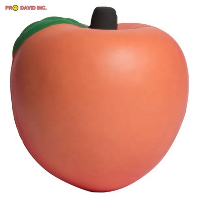 Custom Cartoon Peach Shape Hand Squeeze Anti Stress Ball Toys